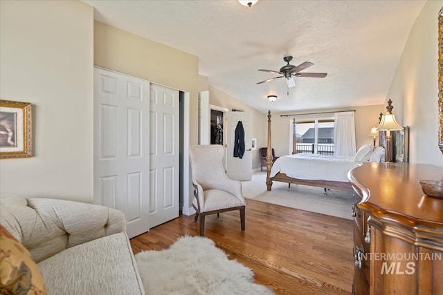 1640 S 5th W, Mountain Home, ID 83647 - bedroom featuring wood finished floors, a closet, and ceiling fan