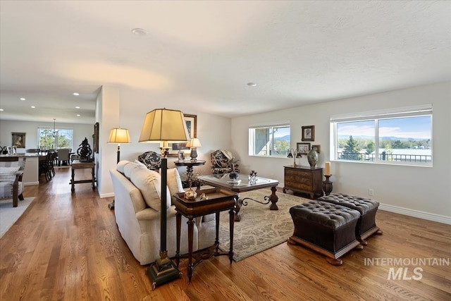 1640 S 5th W, Mountain Home, ID 83647 - living area featuring wood finished floors, recessed lighting, and baseboards