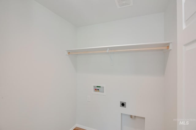 laundry room with hookup for an electric dryer and washer hookup