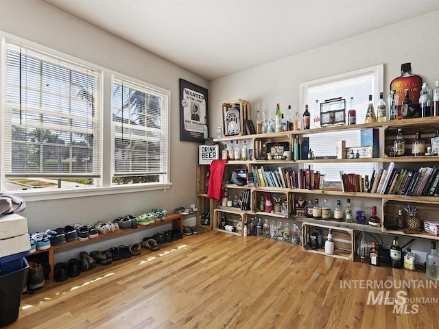 misc room featuring wood finished floors