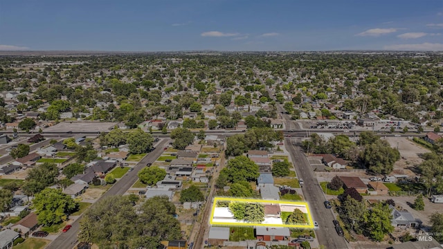 168 W Heyburn Ave, Twin Falls, ID 83301 - aerial overview of property's location featuring property parcel outlined