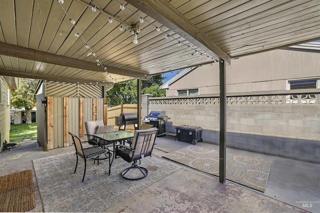 168 W Heyburn Ave, Twin Falls, ID 83301 - view of patio with area for grilling and outdoor dining area