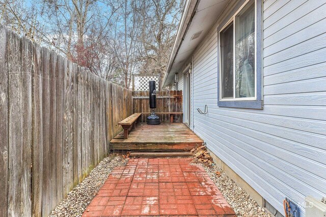 wooden deck with fence