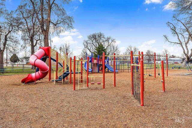 view of community jungle gym