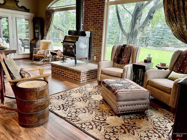 76 Rogers Ln, Mccall, ID 83638 - sunroom / solarium with a wood stove