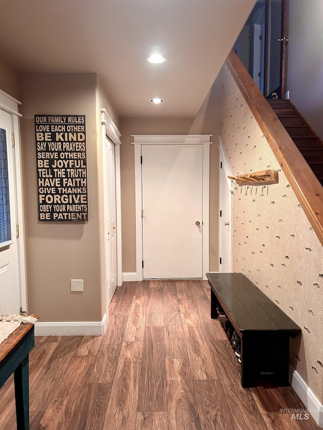 76 Rogers Ln, Mccall, ID 83638 - corridor featuring wood finished floors, baseboards, and recessed lighting