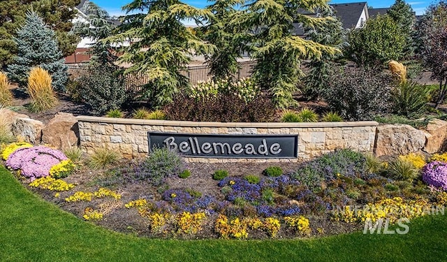 view of community sign