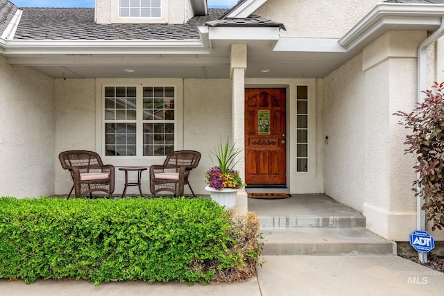 4335 W Quail Ridge Dr, Boise, ID 83703 - entrance to property with covered porch and stucco siding