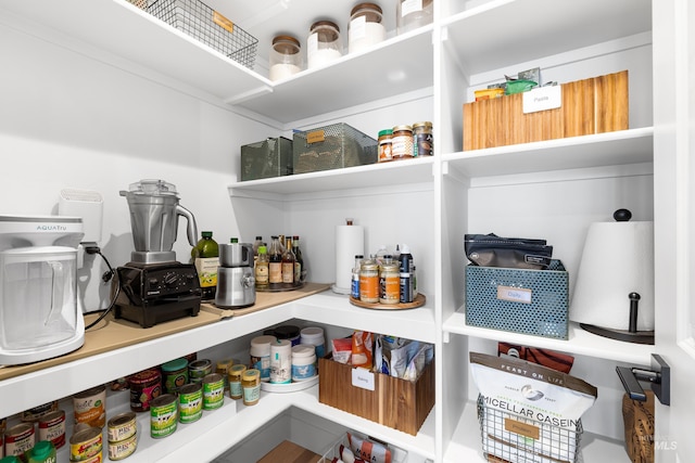 view of pantry