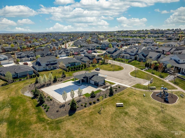 aerial view featuring a residential view