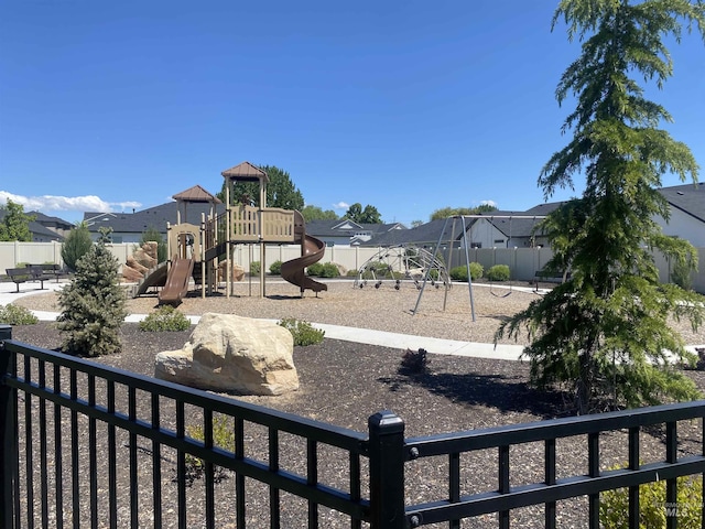 4084 E Blueberry St, Meridian, ID 83642 - view of playground with a residential view and fence