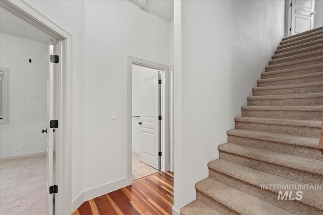 1280 W Bacall St, Meridian, ID 83646 - stairs featuring wood finished floors and baseboards