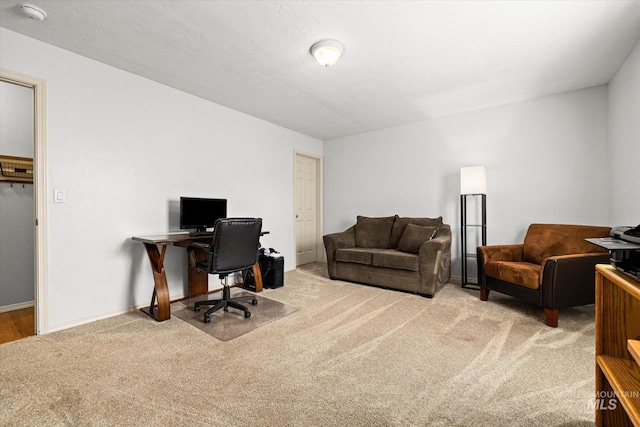 2023 E Wrightwood Dr, Meridian, ID 83642 - office area featuring light carpet and baseboards