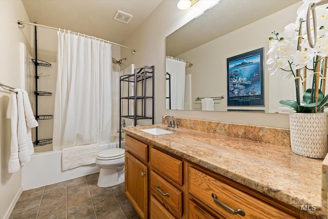 2023 E Wrightwood Dr, Meridian, ID 83642 - full bathroom with toilet, vanity, and shower / bath combo