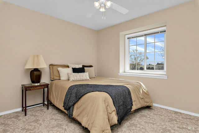 11610 W Lanktree Gulch Rd, Star, ID 83669 - bedroom with light colored carpet, baseboards, and a ceiling fan