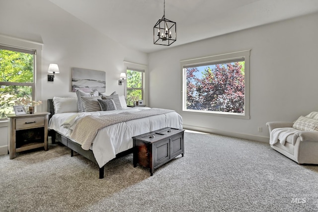352 N Panorama Pl, Boise, ID 83702 - bedroom featuring carpet floors and a chandelier