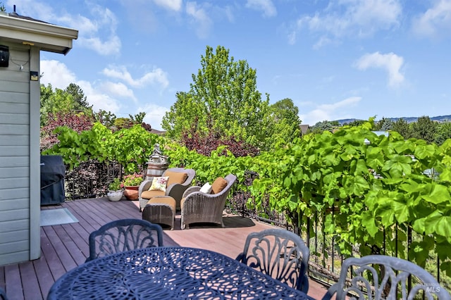 352 N Panorama Pl, Boise, ID 83702 - deck featuring a grill and outdoor dining area