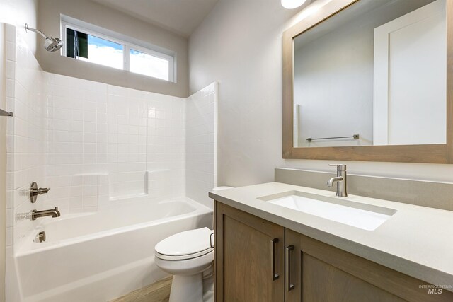 2330 E Monhegan Dr, Eagle, ID 83616 - bathroom with toilet, vanity, and shower / bathtub combination