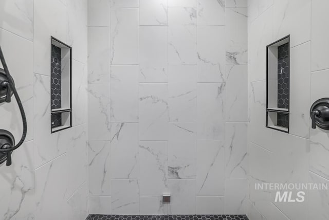 details with tiled shower