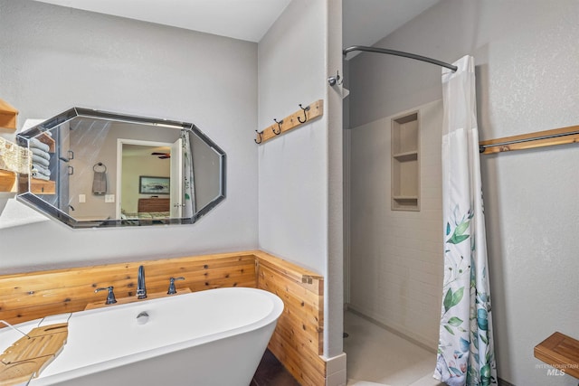 1745 Gibler Rd, Kamiah, ID 83536 - bathroom featuring a stall shower and a freestanding tub