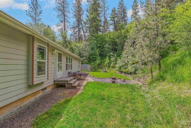 1745 Gibler Rd, Kamiah, ID 83536 - view of green lawn featuring a patio