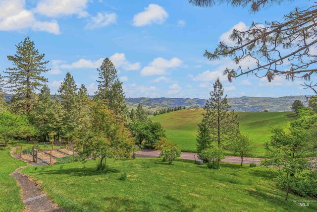 1745 Gibler Rd, Kamiah, ID 83536 - surrounding community featuring a yard, a mountain view, and a garden