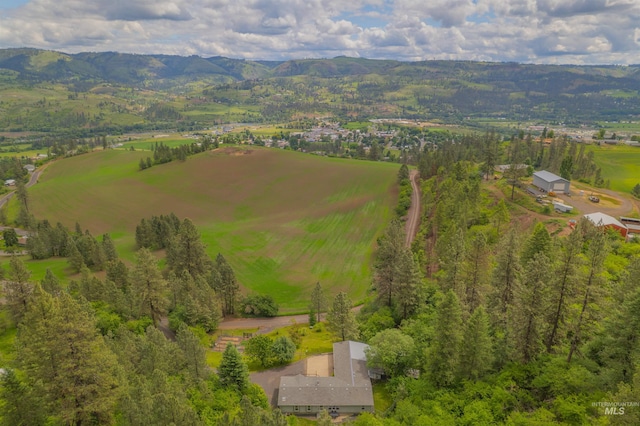 1745 Gibler Rd, Kamiah, ID 83536 - aerial view of property's location with a mountainous background and rural landscape