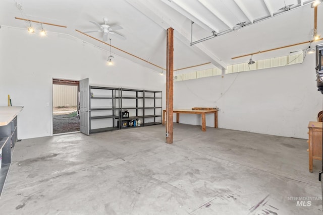 4997 N Brookside Ln, Boise, ID 83714 - garage with a ceiling fan