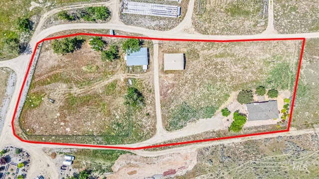 4997 N Brookside Ln, Boise, ID 83714 - aerial overview of property's location with property parcel outlined