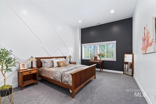 view of carpeted bedroom