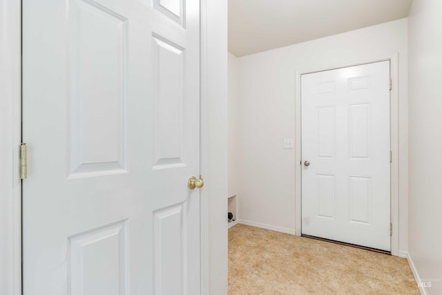 entryway with baseboards