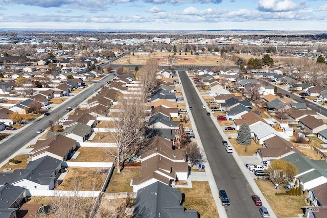 aerial view with a residential view