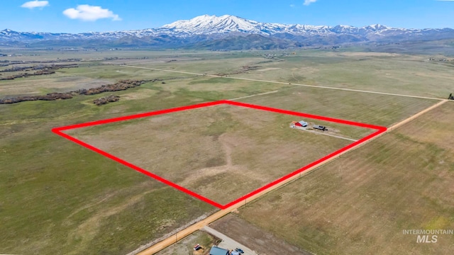 269 N 100 E, Fairfield, ID 83327 - view of rural area featuring property parcel outlined and a mountainous background