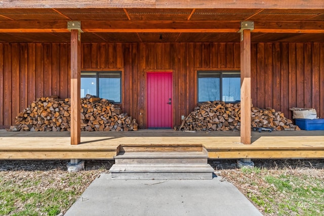 269 N 100 E, Fairfield, ID 83327 - property entrance featuring board and batten siding