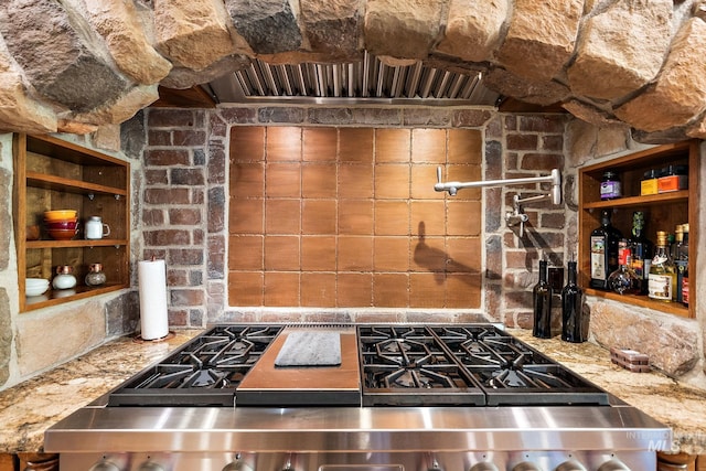 kitchen featuring stainless steel range