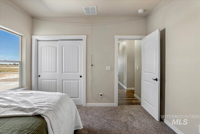 628 Pioneer Mountain Loop, Jerome, ID 83338 - bedroom featuring carpet, a closet, and baseboards