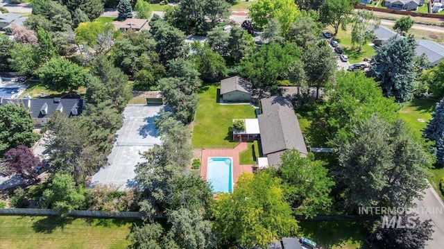 3752 Lancer Way, Boise, ID 83713 - aerial perspective of suburban area featuring a pool