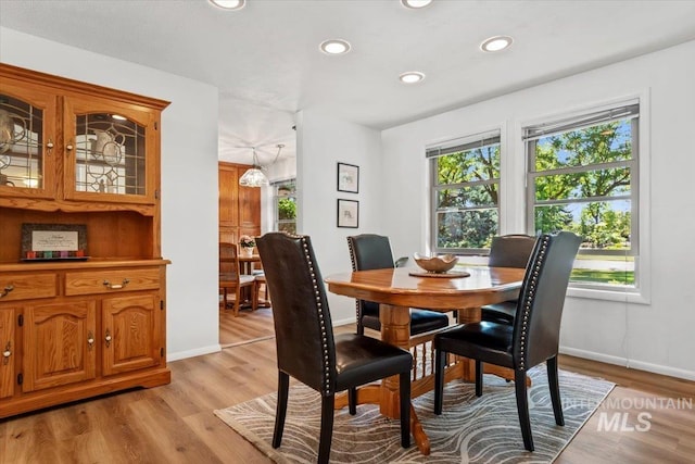 3752 Lancer Way, Boise, ID 83713 - dining room with baseboards, light wood finished floors, and recessed lighting