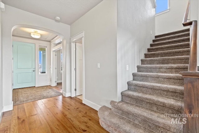 foyer featuring hardwood / wood-style flooring