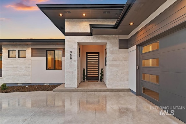 9891 W Napier Ct, Star, ID 83669 - view of exterior entry with stone siding