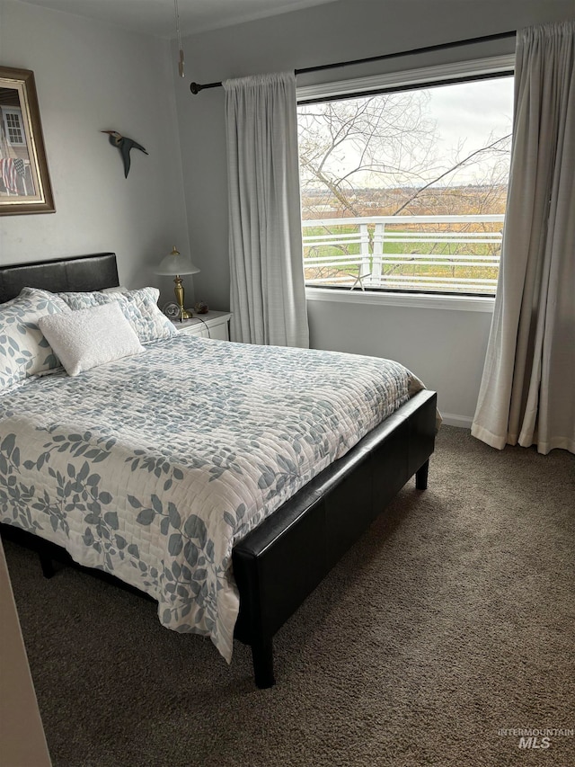 view of carpeted bedroom