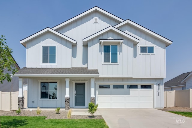 view of front of home featuring a garage