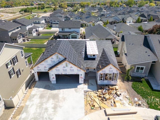bird's eye view featuring a residential view