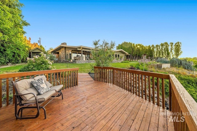 2401 Terrace Dr, Caldwell, ID 83605 - view of wooden deck