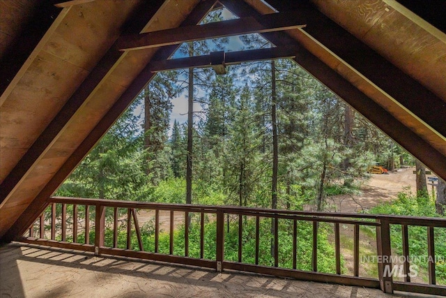 view of attic