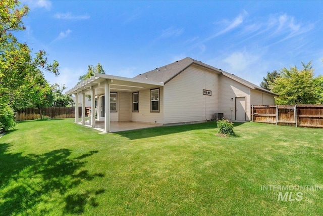 3314 S Raintree, Nampa, ID 83669 - rear view of house featuring a patio area and a fenced backyard