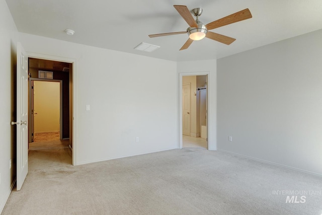 4935 N Rathbone Ave, Meridian, ID 83646 - empty room with light colored carpet, a ceiling fan, and a smoke detector