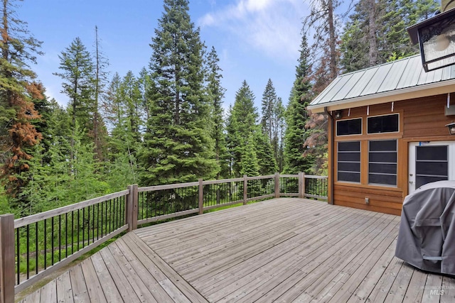 1649 Bear Trl, Donnelly, ID 83615 - wooden deck with grilling area
