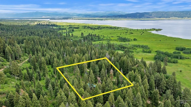 1649 Bear Trl, Donnelly, ID 83615 - view of property location with a water and mountain view and property boundaries highlighted