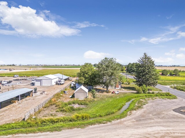 aerial view with a rural view